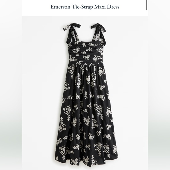 Abercrombie & Fitch Dresses & Skirts - Abercrombie Emerson Tie Strap Dress with Floral Embroidery Size Small